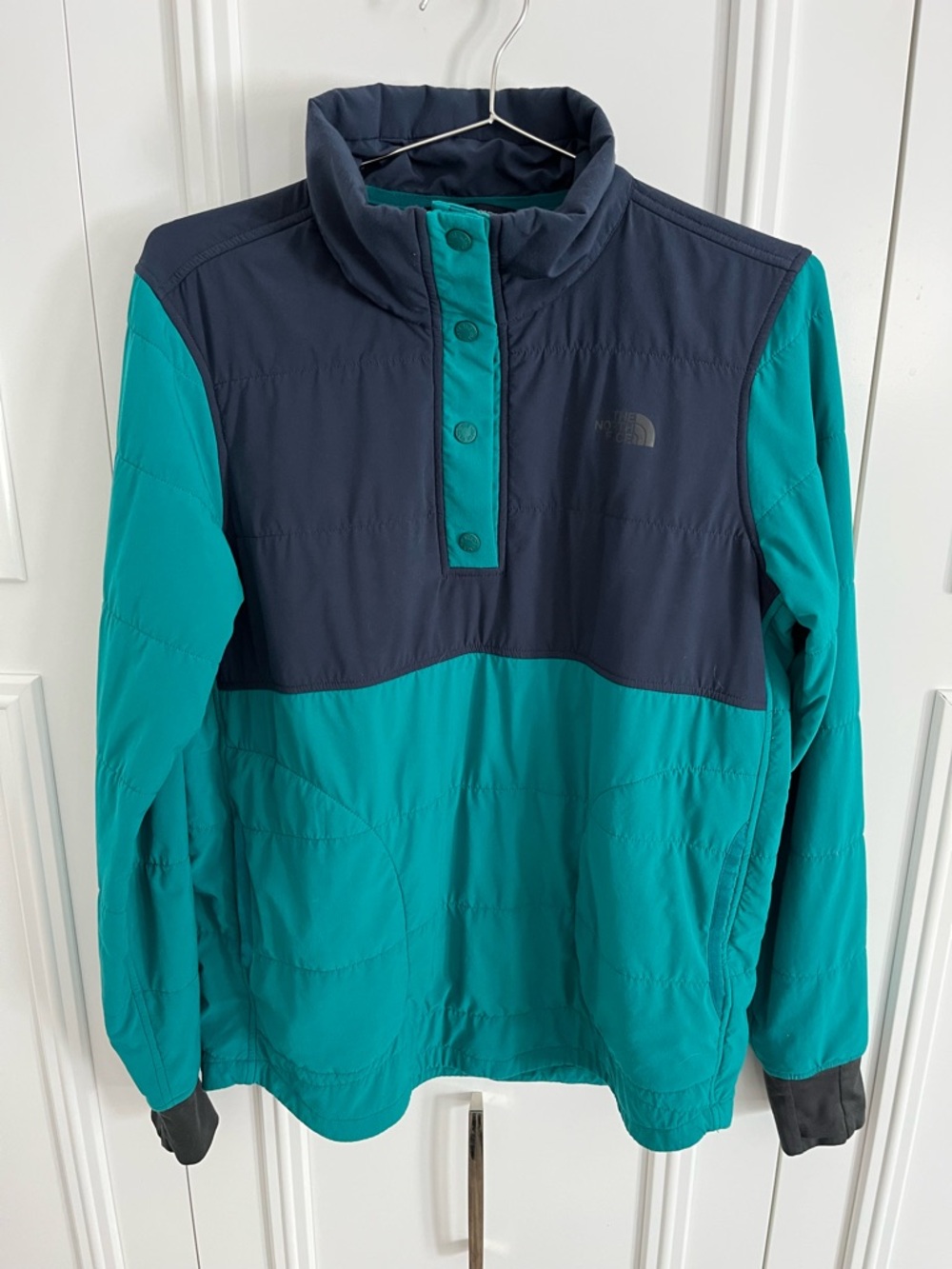 The North Face Teal Mountain Sweatshirt 1/4 Snap